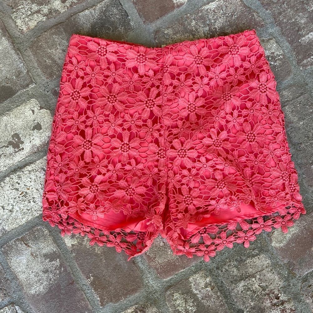 Hi Rise Boho Lace Lined Shorts
